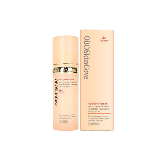 Bio Upgraded 4-in-1 Sunscreen Foundation Medium Spectrum by OBOSkincove; Hydrating, Anti-Aging, Concealing,Protecting from Sun with SPF50+; for Gym, Sports, Dancing,Work