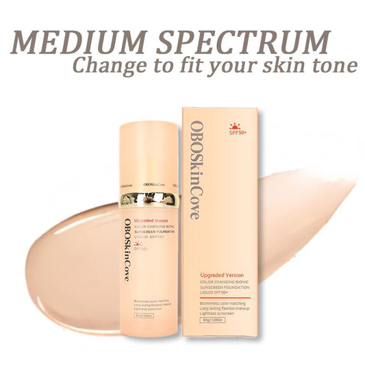 4-In-1 Foundation Liquid SPF 50+++ Moisturizing Even Skin Toning Color Medium Spectrum Hydrating Medium Full Coverage Concealer Waterproof for Gym Sports Dancing