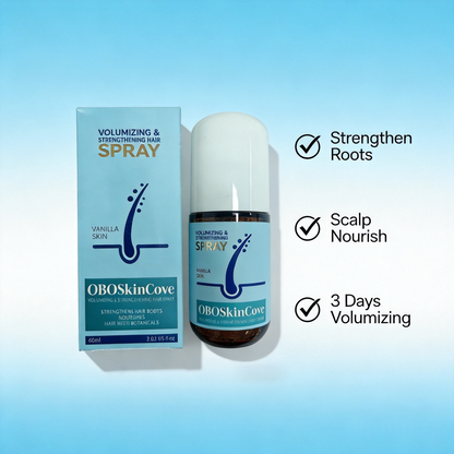 OBOSkincove Volumizing Hair Essence for Fine Hair, Paraben-Free Botanical Liquid, Strengthen Roots, Boost Volume, Light Dry Finish Unisex Haircare