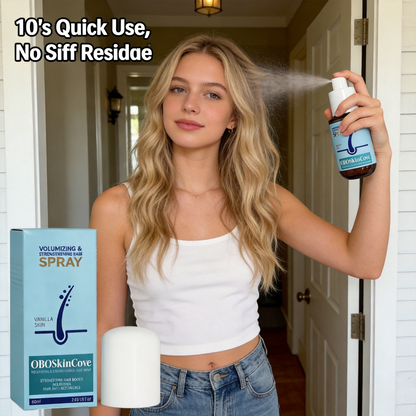 OBOSkincove Volumizing Hair Essence for Fine Hair, Paraben-Free Botanical Liquid, Strengthen Roots, Boost Volume, Light Dry Finish Unisex Haircare
