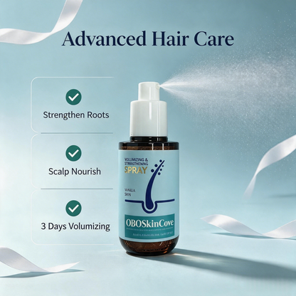 OBOSkincove Volumizing Hair Essence for Fine Hair, Paraben-Free Botanical Liquid, Strengthen Roots, Boost Volume, Light Dry Finish Unisex Haircare