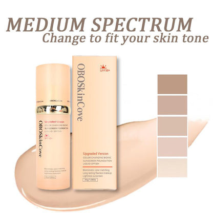 4-In-1 Foundation Liquid SPF 50+++ Moisturizing Even Skin Toning Color Medium Spectrum Hydrating Medium Full Coverage Concealer Waterproof for Gym Sports Dancing