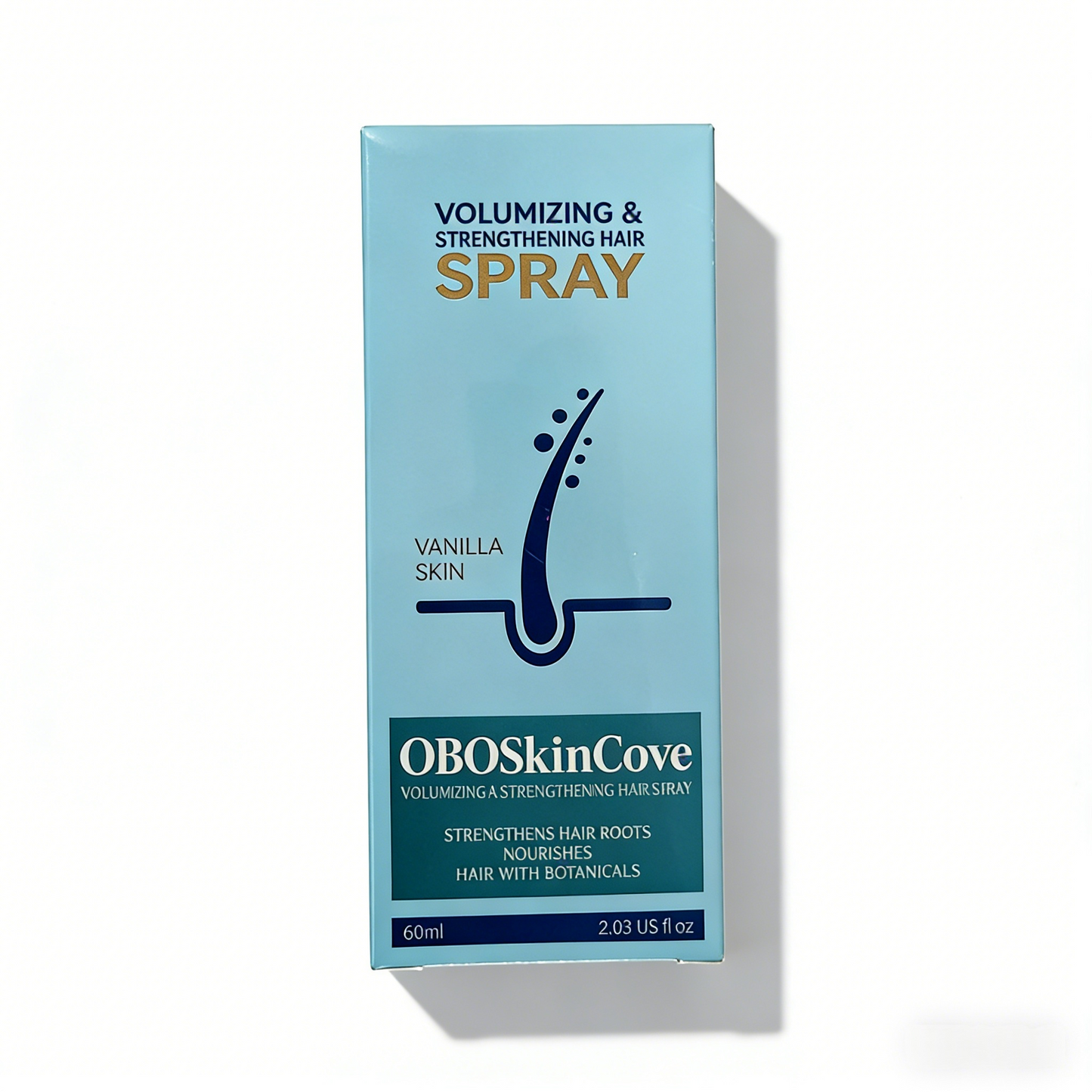 OBOSkincove Volumizing Hair Essence for Fine Hair, Paraben-Free Botanical Liquid, Strengthen Roots, Boost Volume, Light Dry Finish Unisex Haircare