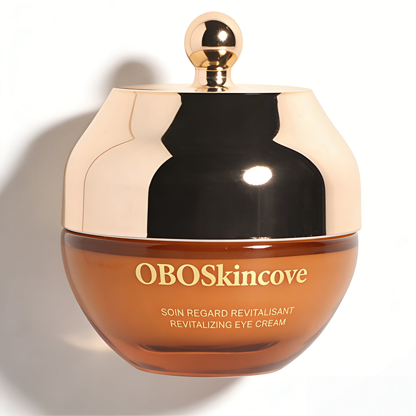 OBOSkinCove premium anti-aging eye cream full-size bottle, nourishing formula for delicate eye area, reduces fine lines and dark circles
