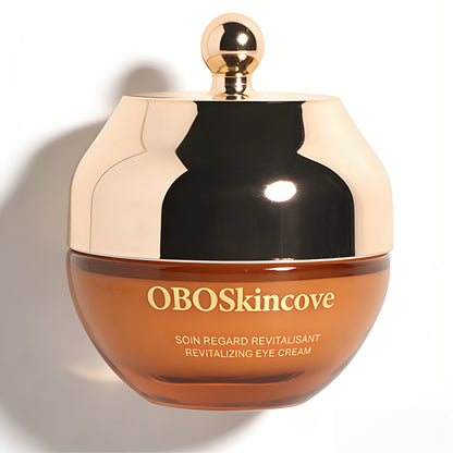 OBOSkinCove premium anti-aging eye cream full-size bottle, nourishing formula for delicate eye area, reduces fine lines and dark circles